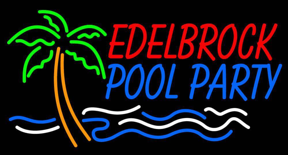Edelbrock Pool Party Neon Sign